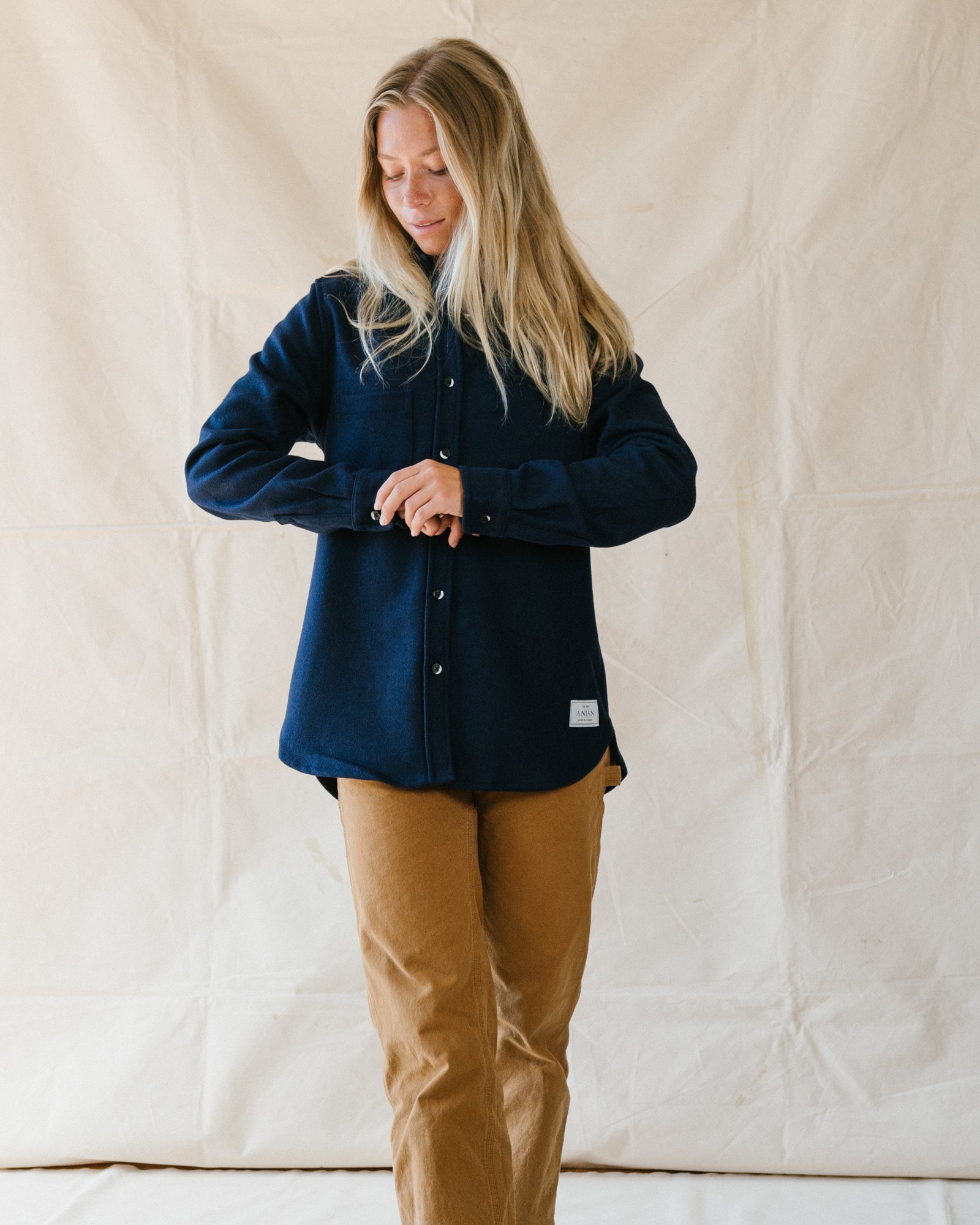 herlipto Proust Wool-Blend Melton Coat Melton Wool (Made IN Japan