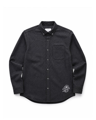 The Wild Rose Melton Wool Shirt (M)