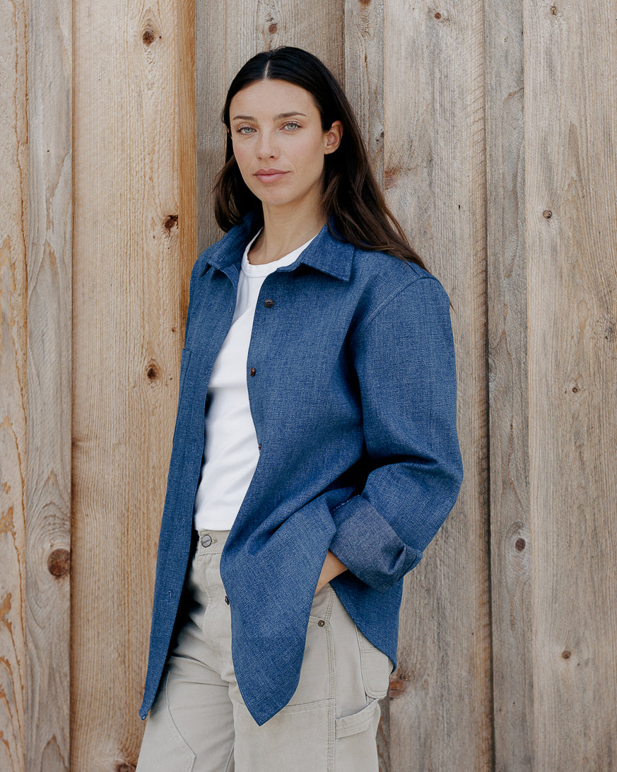 ANIÁN | The Denim Shirt | Indigo Dyed | Made in Canada