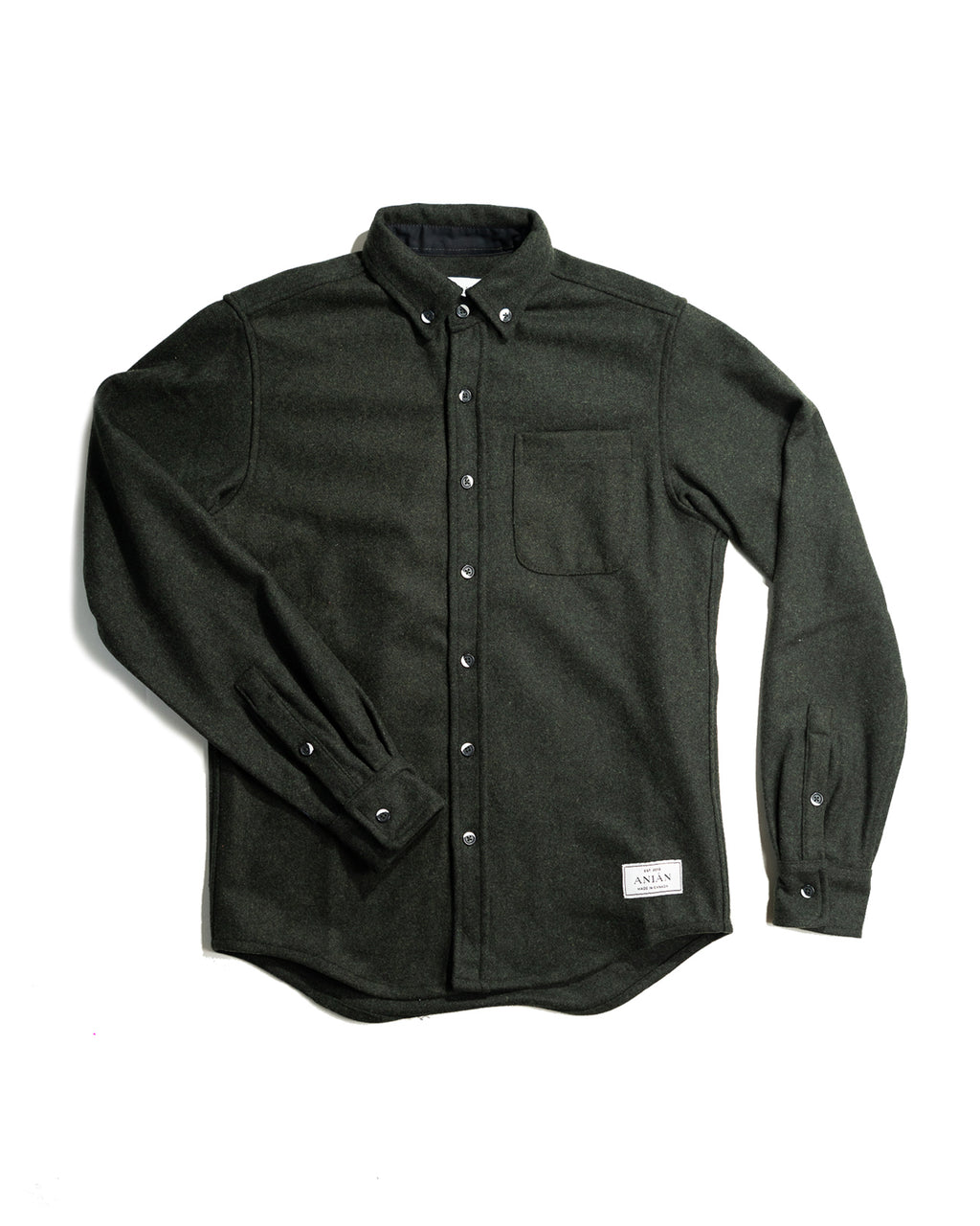 ANIAN | Men's Modern Melton Wool Shirt | Made in Canada – ANIÁN
